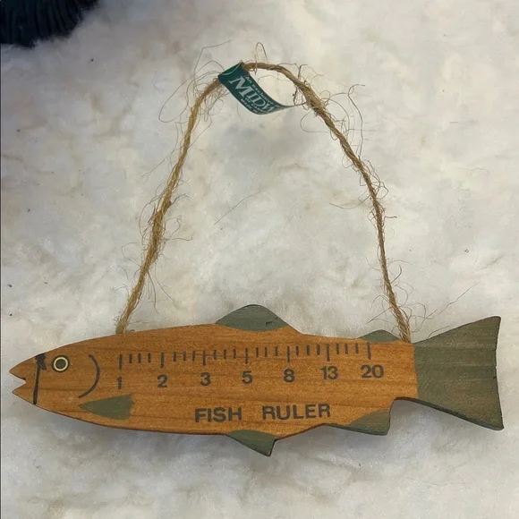 Bear Figurine-Candle Holder Set-Fish Ruler. EUC. - Picture 4 of 4